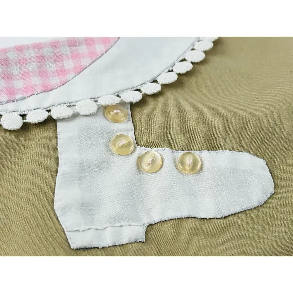 Vintage Girl Bonnet Sunbonnet Baby Quilt Horse 3D Handmade Hearts Sue Boy Riding